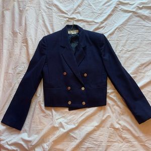 Vintage double-breasted navy blazer